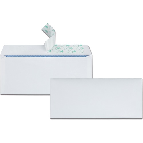 REDI-STRIP SECURITY TINTED ENVELOPE, #10, COMMERCIAL FLAP, REDI-STRIP CLOSURE, 4.13 X 9.5, WHITE, 500/BOX