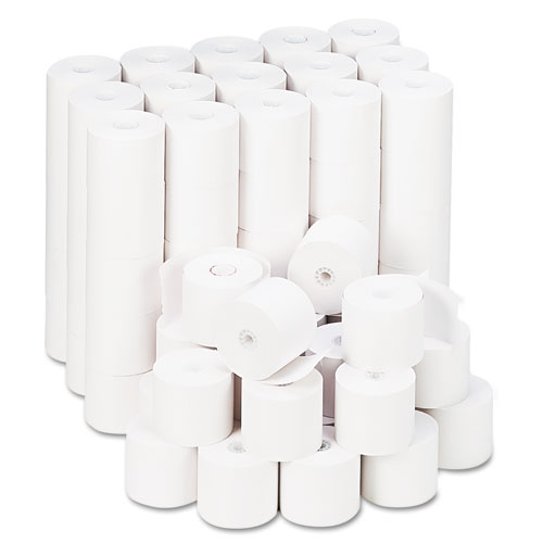 IMPACT AND INKJET PRINT BOND PAPER ROLLS, 0.5" CORE, 2.25" X 165 FT, WHITE, 100/CARTON