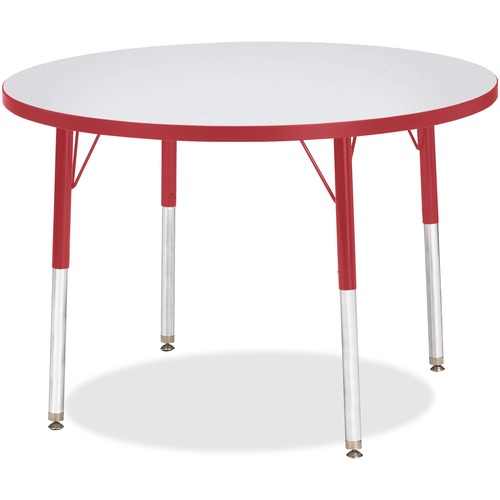 Jonti-Craft, Inc.  Activity Table, Round, 24"-31"x36", Red