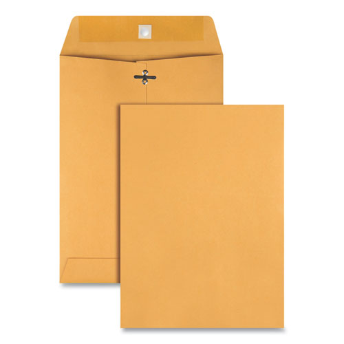 CLASP ENVELOPE, #75, SQUARE FLAP, CLASP/GUMMED CLOSURE, 7.5 X 10.5, BROWN KRAFT, 100/BOX