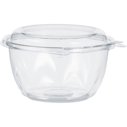 TAMPER-RESISTANT, TAMPER-EVIDENT BOWLS WITH DOME LID, 16 OZ, 5.5" DIAMETER X 3.1"H, CLEAR, 240/CARTON