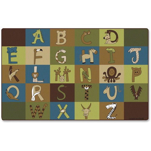 RUG,A-Z ANIMALS,7'6"X12'