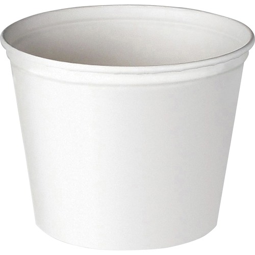 Double Wrapped Paper Bucket, Unwaxed, White, 165oz, 100/carton