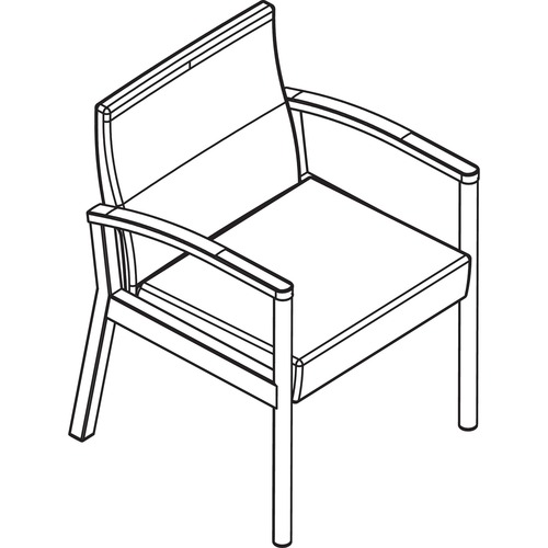 Groupe Lacasse  Chair, Guest, 24"Wx24"Lx33"H, White