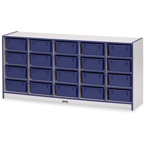 Jonti-Craft, Inc.  Mobile 20 Tub Storage,w/o Bins,29.5"x24.5"x15",Blue