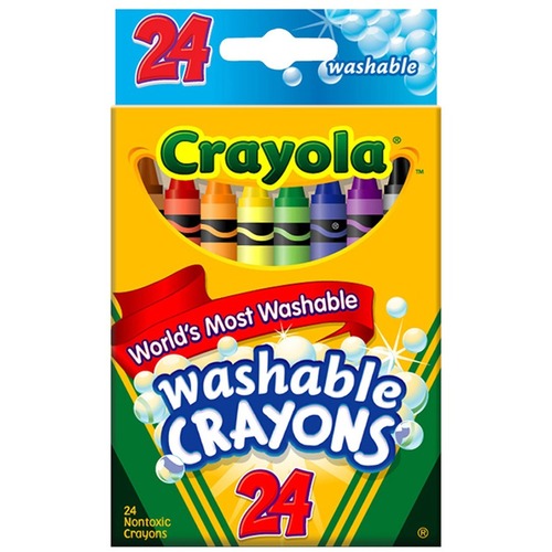 CRAYONS,WASHABLE,24COUNT