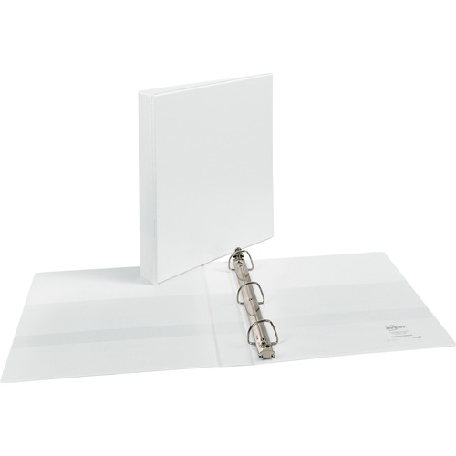 DURABLE VIEW BINDER WITH DURAHINGE AND EZD RINGS, 3 RINGS, 1" CAPACITY, 11 X 8.5, WHITE, (9301)