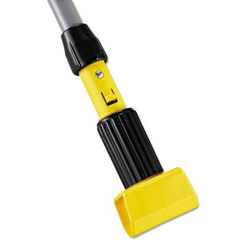 Gripper Vinyl-Covered Aluminum Mop Handle, 1 1/8 Dia X 60, Gray/yellow