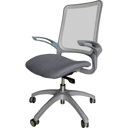 Lorell  Task Chair, Self-Adj, 24-5/16"x26-7/17"x38-3/16", Mesh/Gray