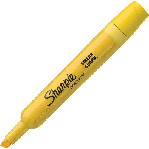 TANK STYLE HIGHLIGHTERS, CHISEL TIP, YELLOW, DOZEN