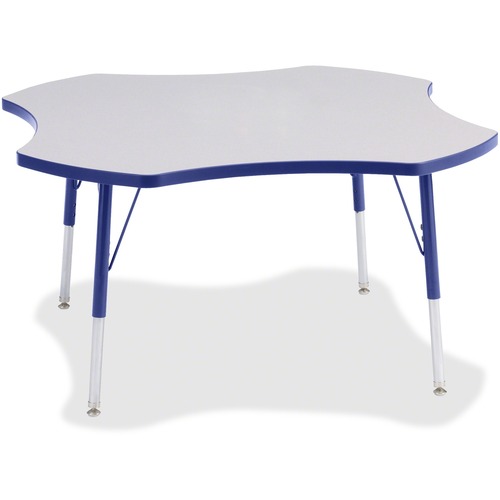 Jonti-Craft, Inc.  Activity Table, Four-Leaf, 24"-31"x48", Blue