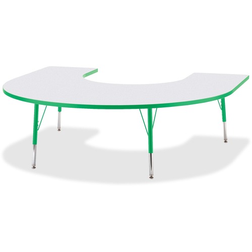 Jonti-Craft, Inc.  Activity Table, Horseshoe, 15"-24"x66"x60", Green