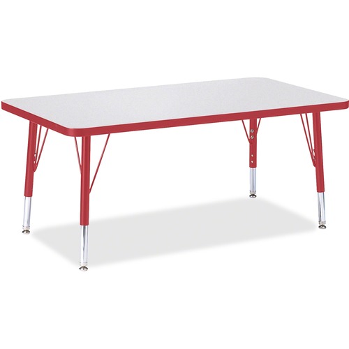 Jonti-Craft, Inc.  Activity Table, Rectangle, Toddler, 11"-15"x24"x36", Red
