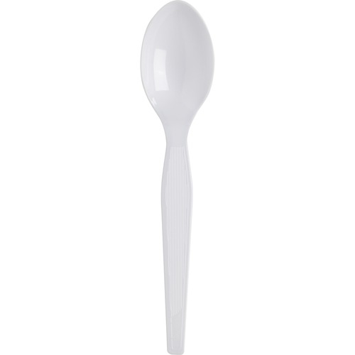 PLASTIC CUTLERY, HEAVYWEIGHT TEASPOONS, WHITE, 1,000/CARTON