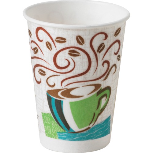 Perfectouch Hot Cups, Paper, 8oz, Coffee Dreams Design, 50/pack