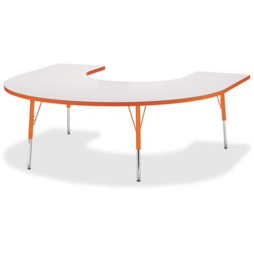 Jonti-Craft, Inc.  Activity Table, Horseshoe, 24"-31"x66"x60", Orange