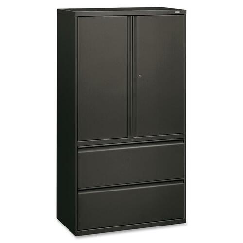 The HON Company  Lateral File,w/ Storage,2-drawer,36"x18"x64-1/2",Charcoal