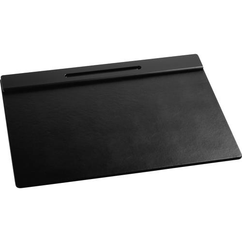 Wood Tone Desk Pad, Black, 21 X 18