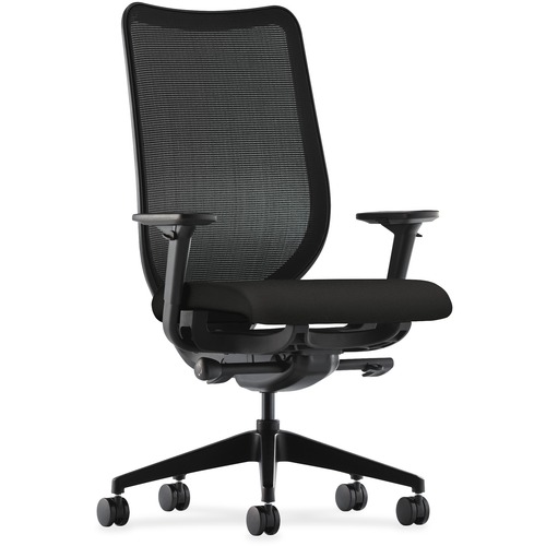 CHAIR,TASK,MESHBK,W/ARMS,BK