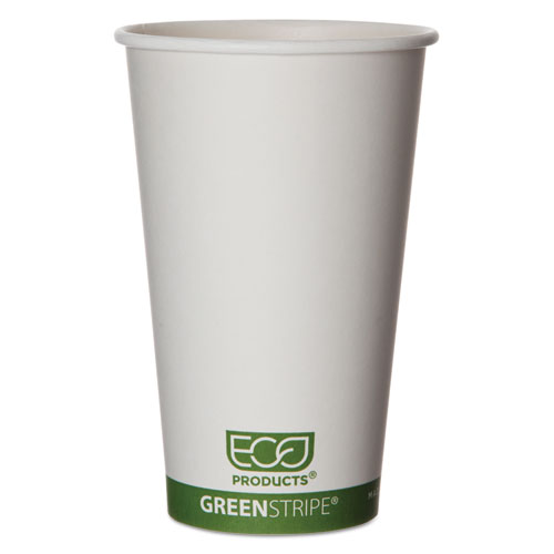 GREENSTRIPE RENEWABLE AND COMPOSTABLE HOT CUPS - 16 OZ, 50/PACK, 20 PACKS/CARTON