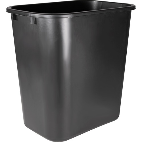 Sparco  Wastebasket, Rectangular, 28 Qrt, 15"x10-1/4"x15", BK