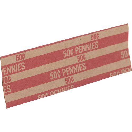 Sparco  Coin Wrapper, 60 lb., Pennies, .50, 1000/PK, Red
