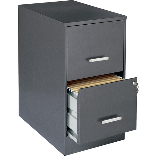 Lorell  File Cabinet,F/F,2-Drawer,Steel,14-1/4"x22"x26-11/16,MC/CCL