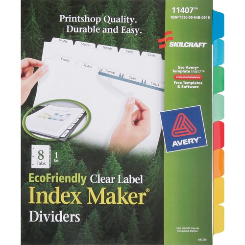 DIVIDERS,INDX MAKR,8TAB,AST