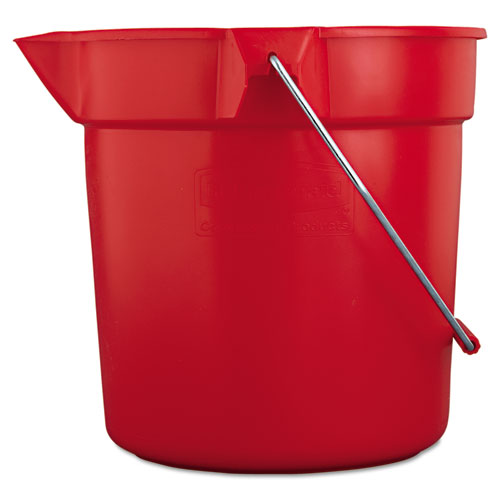 Brute Round Utility Pail, 10qt, Red