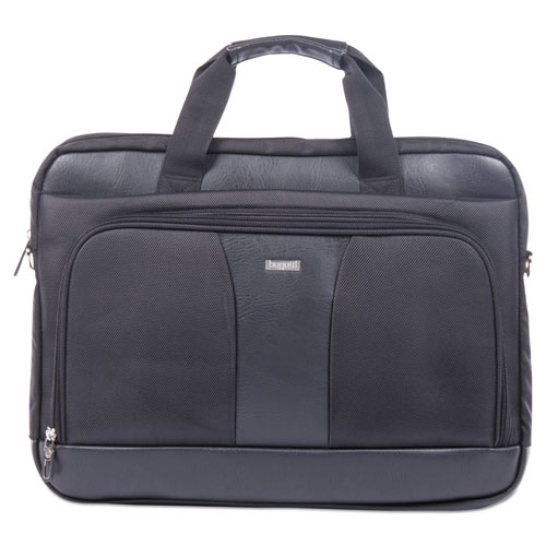 Gregory Executive Briefcase, 2" x 18" x 13", Nylon/Synthetic Leather, Black