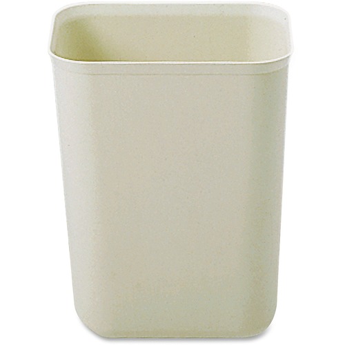 Rubbermaid Commercial Products  Wastebasket, Fire-Resistant, 7 Quart, 6"x8"x10", Beige
