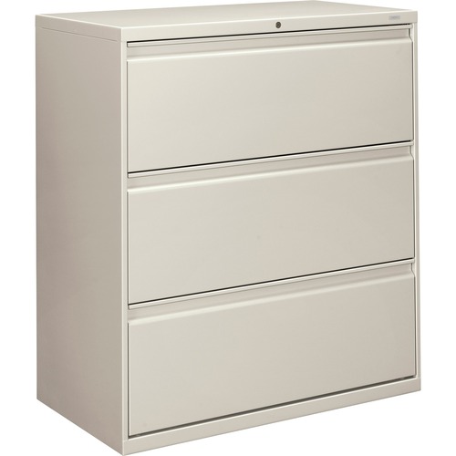 The HON Company  3-Drawer Lateral File, W/Lock, 36"x19-1/4"x40-7/8", Lt Gray