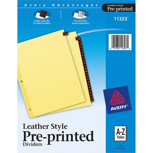 DIVIDERS,LEATHER TABS,A-Z