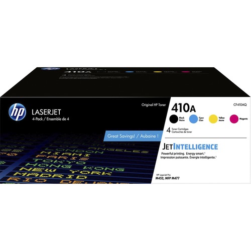Hewlett-Packard  Toner Cartridge, HP410A, 2300 Page Yield, 4/CT, CYN/MA/YW