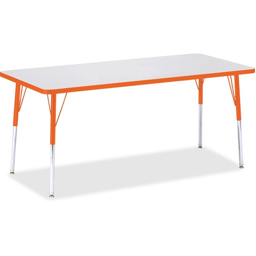 Jonti-Craft, Inc.  Activity Table, Rectangle, 24"-31"x30"x72", Orange