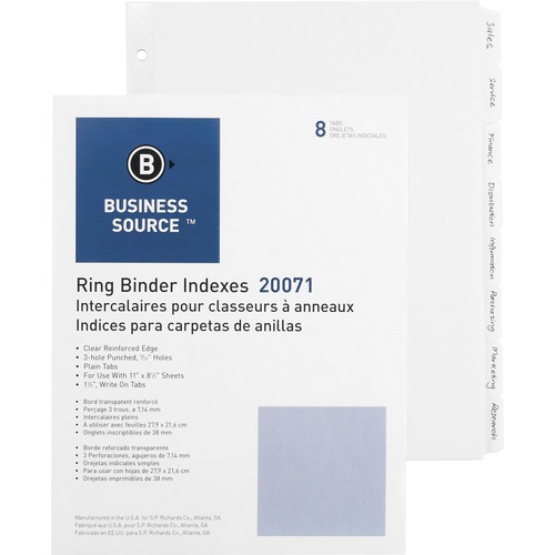 DIVIDERS,WRITE-ON,8TAB,WE