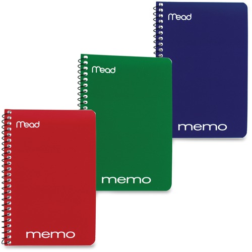 Mead  Memo Book, College Ruled, 4"x6", 40 Sheets, Assorted