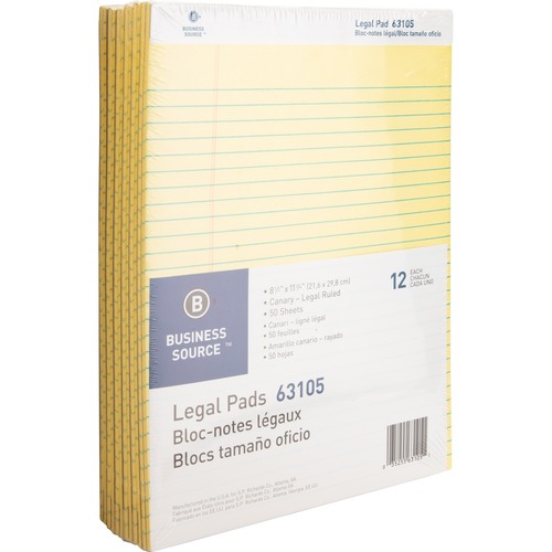 PAD,LEGAL,8.5X11.75,50SH,CA