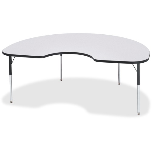 Jonti-Craft, Inc.  Activity Table, Kidney, 24"-31"x48"x72", Black