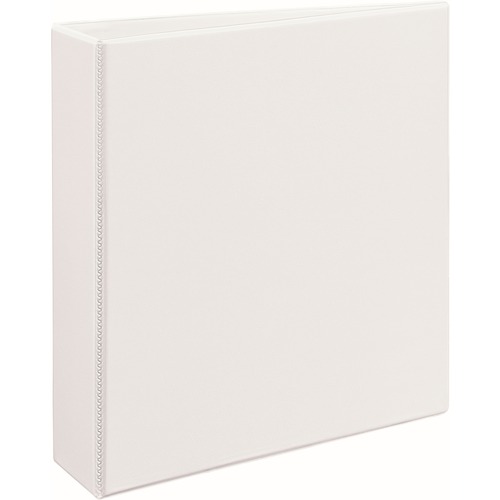 HEAVY-DUTY VIEW BINDER WITH DURAHINGE AND ONE TOUCH EZD RINGS, 3 RINGS, 2" CAPACITY, 11 X 8.5, WHITE