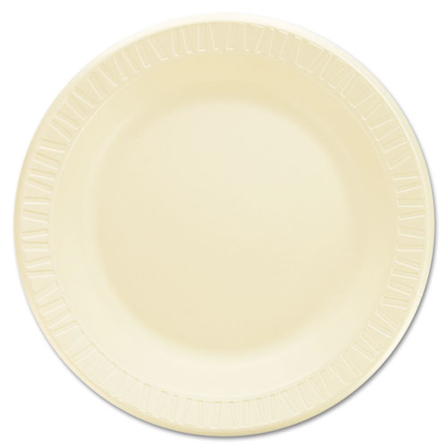 Quiet Classic Laminated Foam Dinnerware, Plate, 9" Dia, Honey, 500/carton