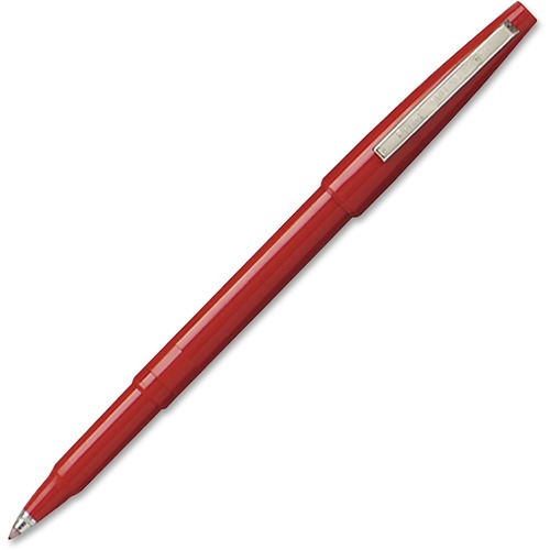 ROLLING WRITER STICK ROLLER BALL PEN, MEDIUM 0.8MM, RED INK/BARREL, DOZEN