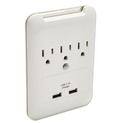 SURGE,WALL,3 OUTLET,WH