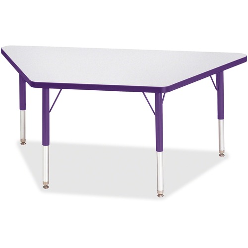 Jonti-Craft, Inc.  Activity Table, Trapezoid, 11"-15"x24"x48", Purple