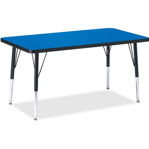Jonti-Craft, Inc.  Rectangular Activity Table, 24'x36"x15-24", Blue/Black