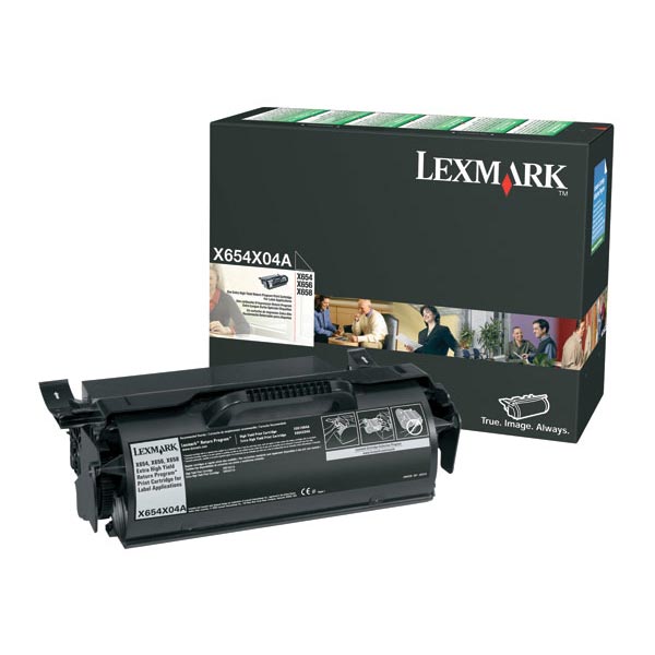 Lexmark X654X04A Black OEM Toner Printer Cartridge