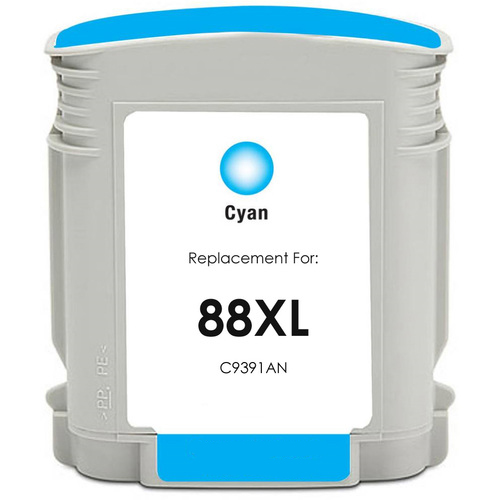 CIG Remanufactured High Yield Cyan Ink Cartridge (Alternative for HP C9391AN C9386AN 88XL) (1700 Yield)