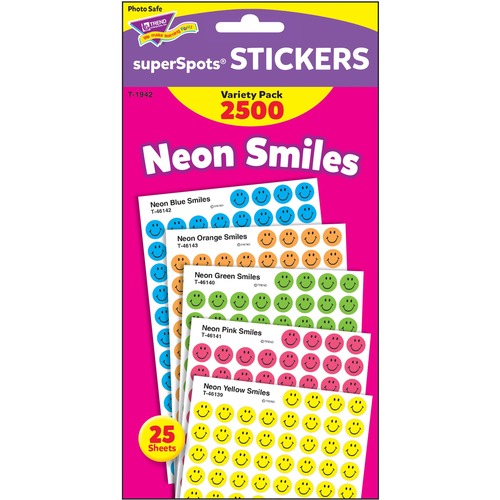 STICKERS,SPOTS,NEON SMILES