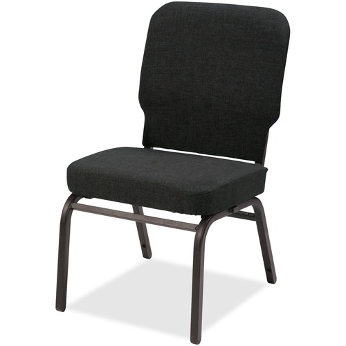 Lorell  Oversize Stack Chair, 500lb Cap, 21"x25"x35-1/2", Black F