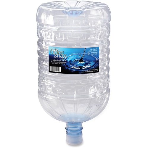 Office Snax  Spring Water, 4 Gal, Clear
